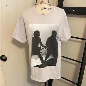 Bruce Springsteen & The E Street Band Graphic Print Gray T-Shirt Music Concert